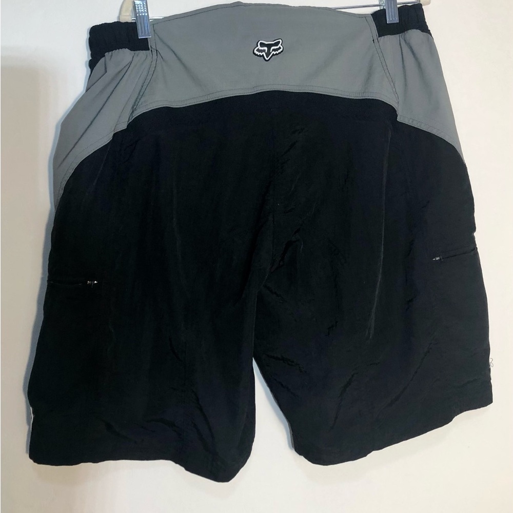 FOX MTB Shorts Racing Menโs Mountain Bike Padded Elastic Waist Black Gray SZ XXL